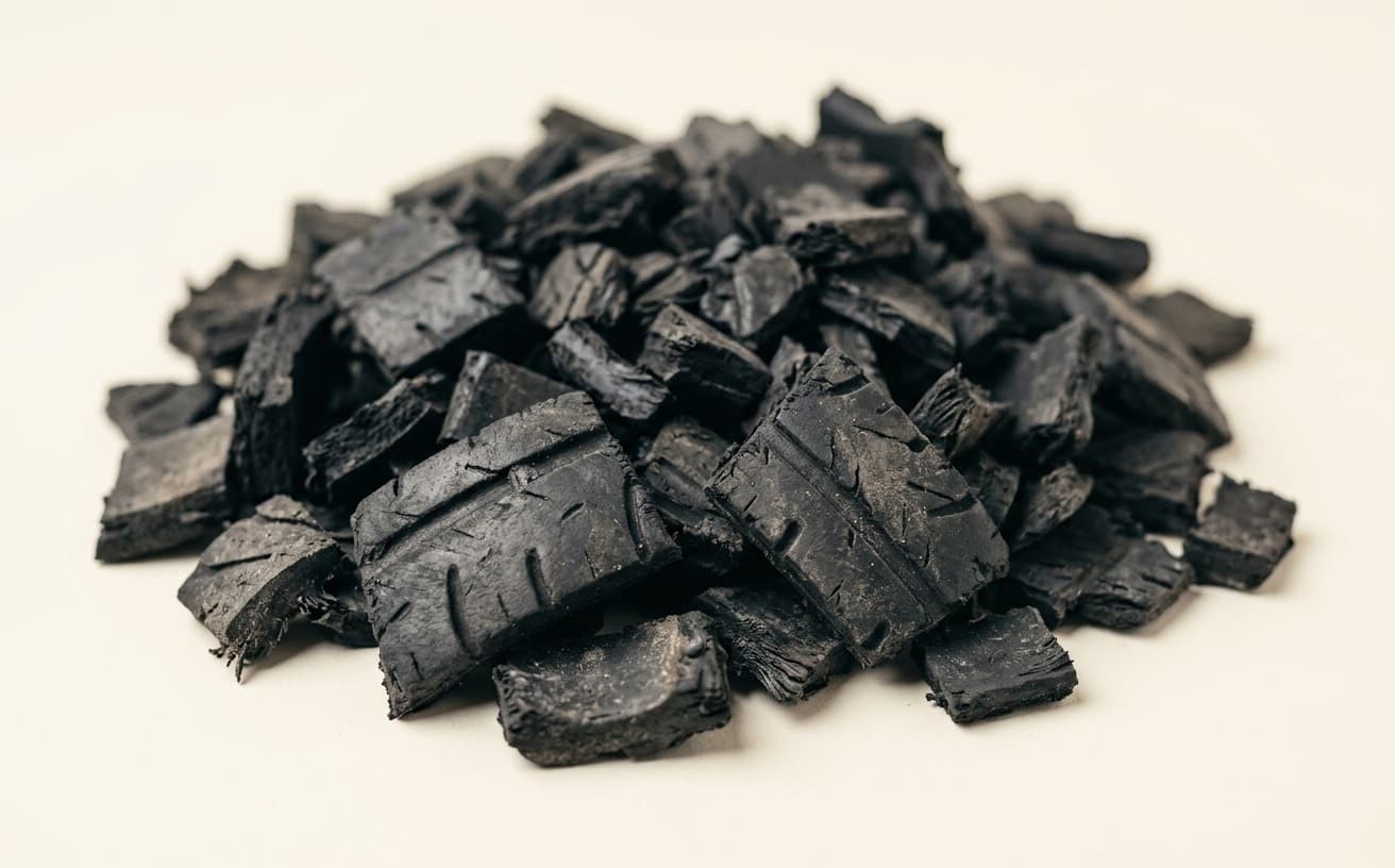 Reclaimed tyre rubber
